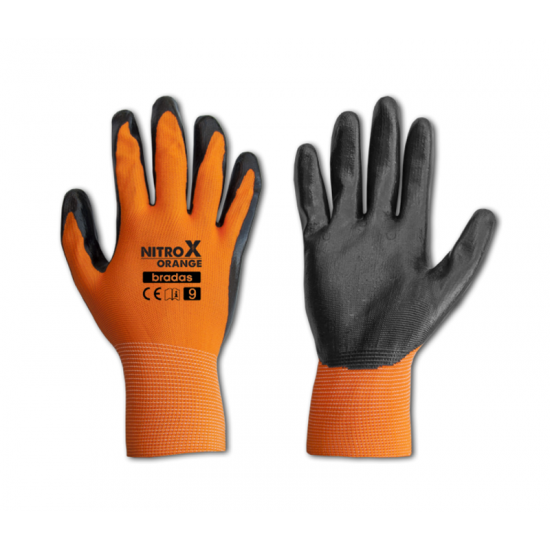 Bradas Γάντια Εργασίας Νιτριλίου Nitrox Orange Bradas Γάντια Εργασίας Νιτριλίου Nitrox Orange