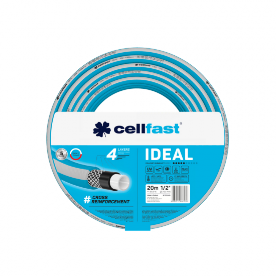 Cellfast Λάστιχο Ποτίσματος IDEAL 1/2" - 20m (4 Στρώσεων) Cellfast Λάστιχο Ποτίσματος IDEAL 1/2" - 20m (4 Στρώσεων)
