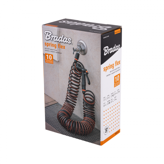 Bradas Σετ Σπιράλ Λάστιχο Ποτίσματος SPRING FLEX 10m Bradas Σετ Σπιράλ Λάστιχο Ποτίσματος SPRING FLEX 10m