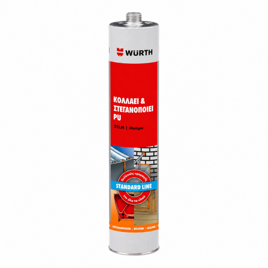 Wurth Κολλάει & Στεγανοποιεί PU 25LM Μαύρο 310ml Wurth Κολλάει & Στεγανοποιεί PU 25LM Μαύρο 310ml